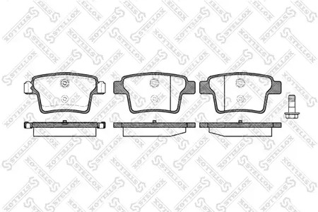 Колодки тормозные дисковые задние комплект STELLOX 1160 010B-SX